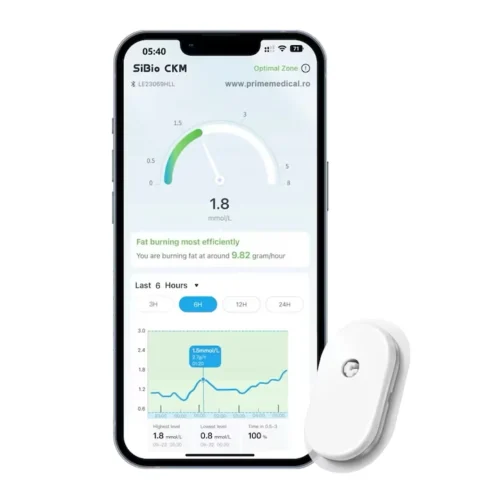 Senzor Cetone SIBIO KS1 CKM – Monitorizare continuă 14 zile, Bluetooth